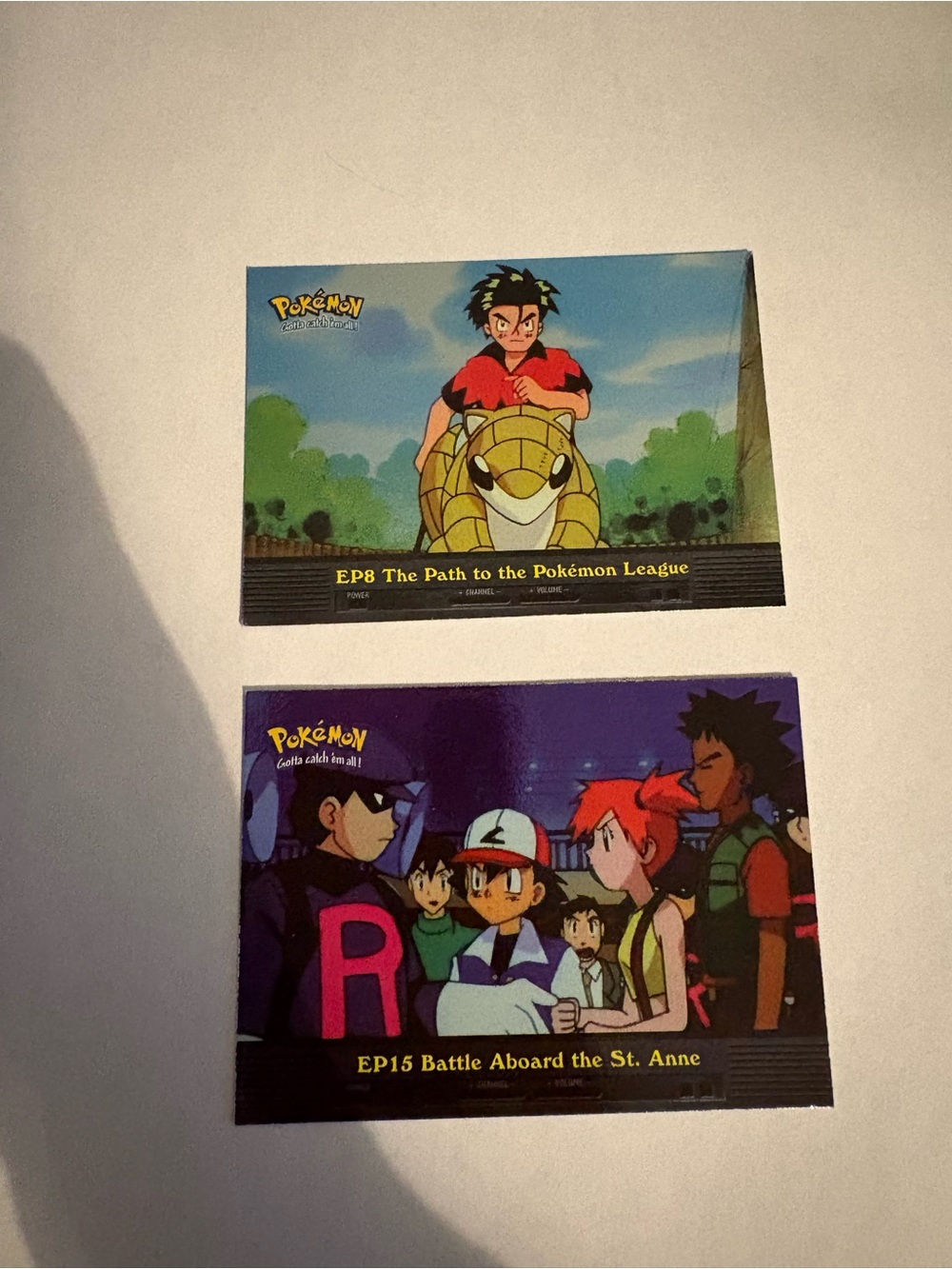 Set of two vintage Holo Pokémon episode cards